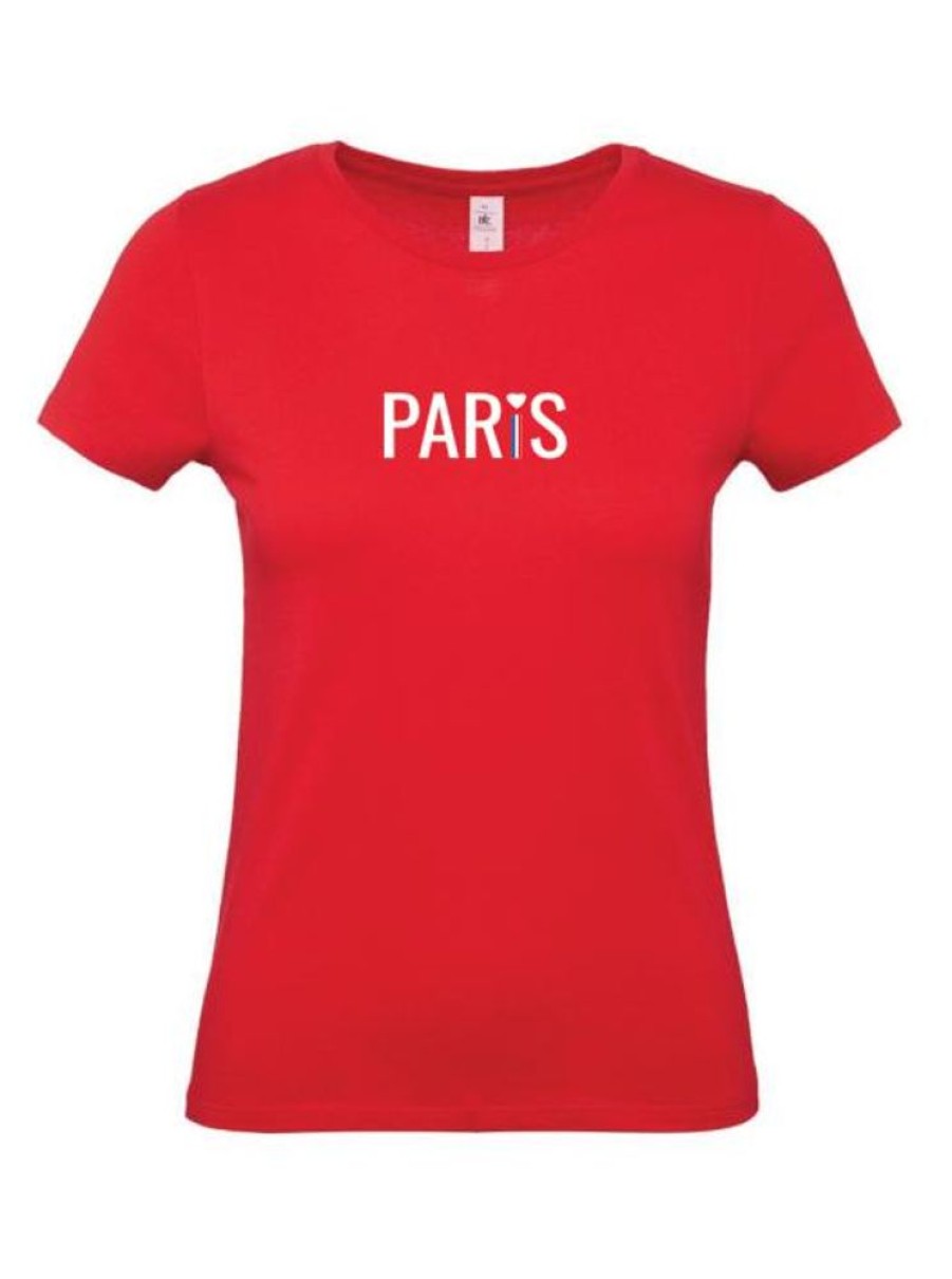 Products Bring France Home | 100% Cotton T-Shirt-Paris Red Made In France