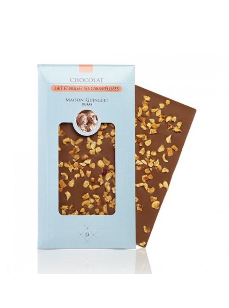 Products Maison Guinguet | Milk Chocolate Bar Caramelized Hazelnuts-85G