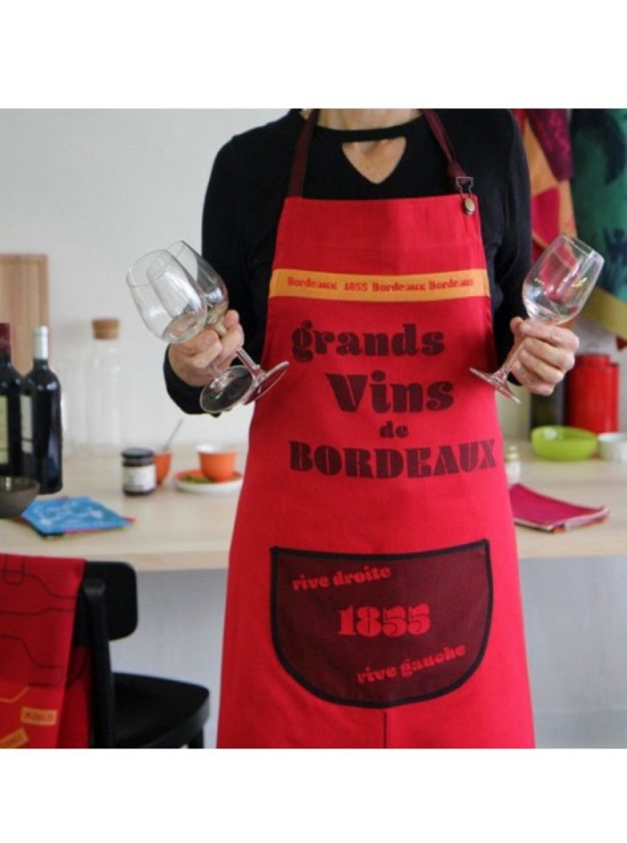 Products Tissage MOUTET | Woven Apron The Vins De Bordeaux 100% Cotton