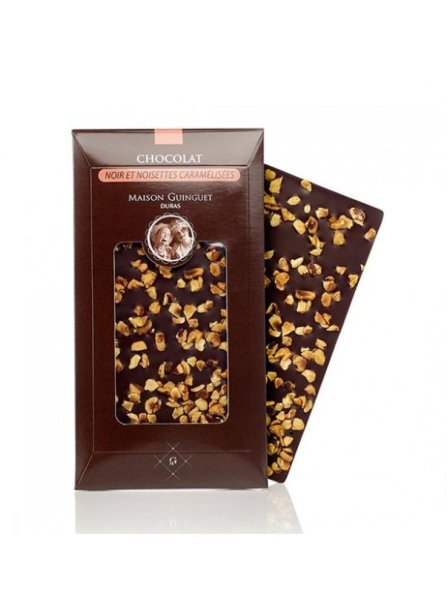 Products Maison Guinguet | Dark Chocolate Bar Caramelized Almonds-85G