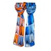 Products Brochier Soieries | Eiffel Tower Silk Scarf Damier Pattern