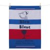 Products Tissage MOUTET | Woven Tea Towel White Blue Red 100% Cotton