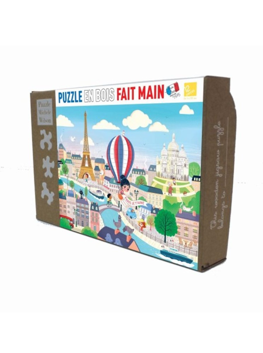 Products Wilson Jeux | Children'S Puzzle 12 Pieces Vue De Paris Made In France