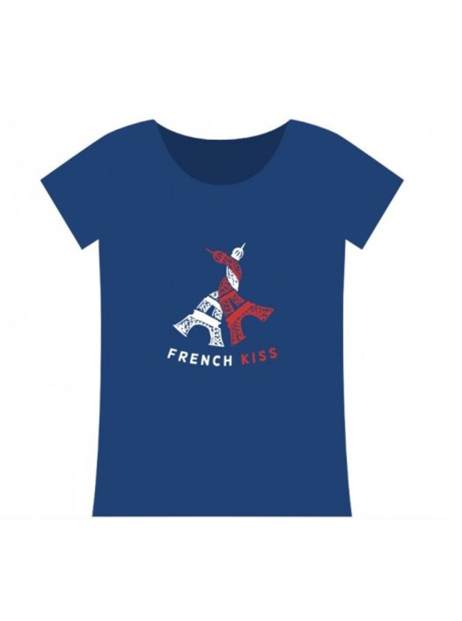 Products Bring France Home | 100% Cotton T-Shirt-French Kiss Blue