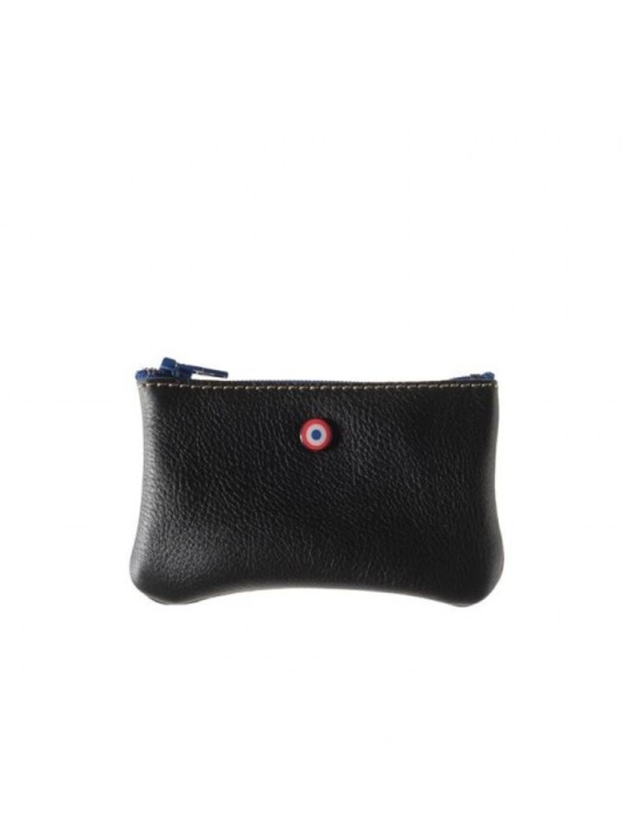 Products Larmorie | Black Upcycling Cowhide Leather Wallet-Larmorie