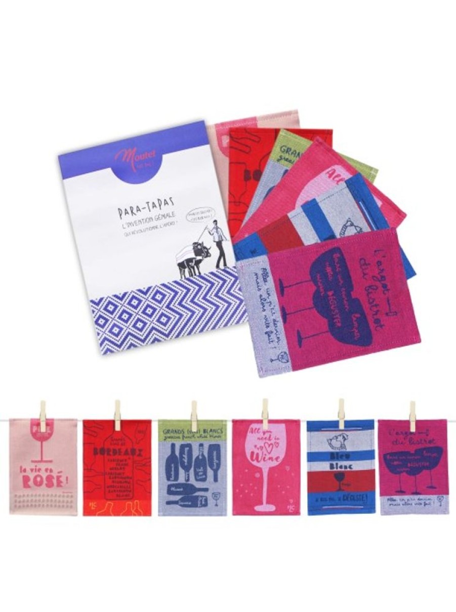 Products Tissage MOUTET | Box 6 Mini Napkins Para Tapas Wine