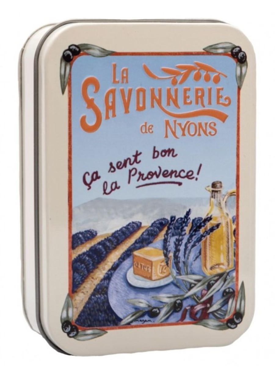 Products Savonnerie de Nyons | Soap 200G Vintage Metal Box Lavender-Scented Lavender