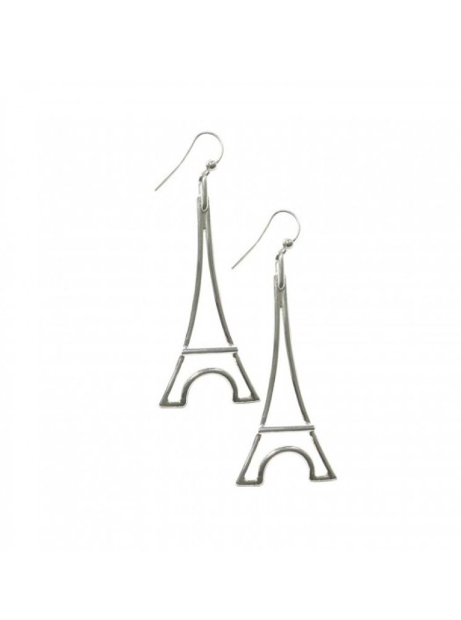 Products Bring France Home | Silver Plated Earring Big Eiffel Tower