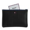 Products Larmorie | Black Upcycling Cowhide Leather Pouch-Larmorie