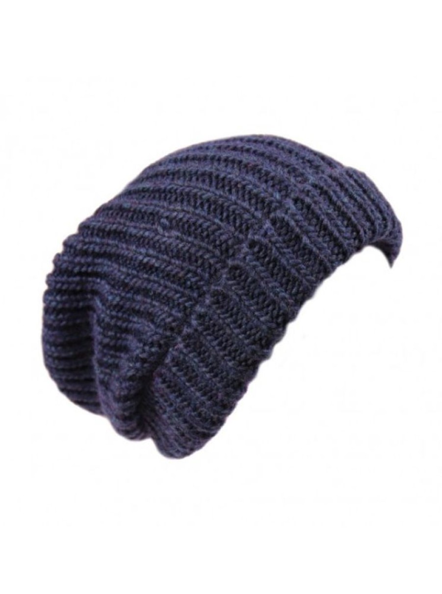 Products Maison Bonnefoy | Colombe Wool And Alpaca Beanie Navy