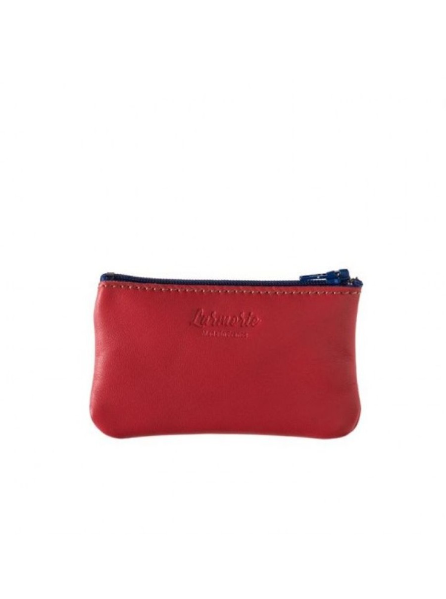 Products Larmorie | Red Upcycling Cowhide Leather Wallet-Larmorie