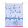 Products Tissage MOUTET | Woven Tea Towel Sous Le Ciel De Paris 100% Cotton