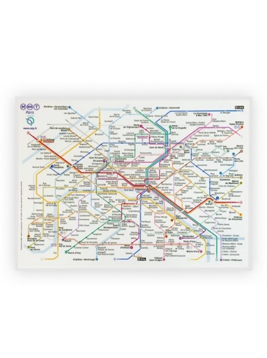 Products Bring France Home | Parisian Metro Map Cotton Kitchen Towel