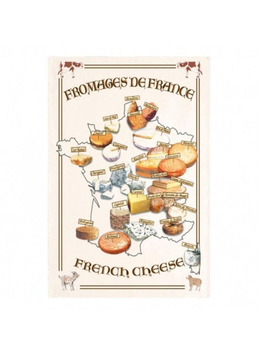 Products Bring France Home | Cheese Map Cotton Kitchen Towel