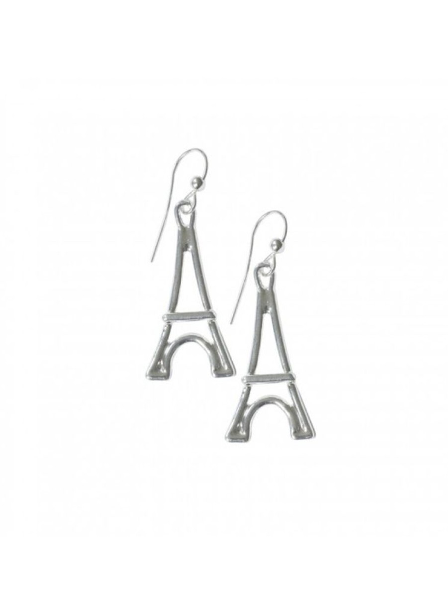 Products Bring France Home | Silver Plated Earring Small Eiffel Tower