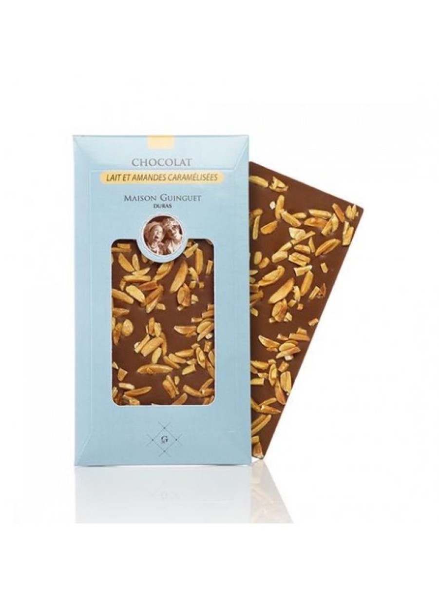 Products Maison Guinguet | Milk Chocolate Bar Caramelized Almonds-85G